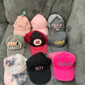 Lot of 9 hat caps